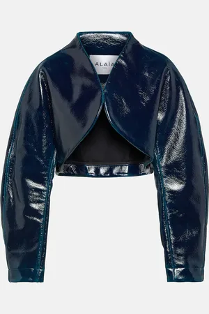 Alaïa AlaÃ¯a Coated wool cropped jacket