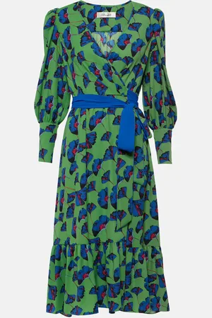 Diane von Furstenberg Blade printed crÃªpe wrap dress