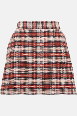 See by Chloé See By ChloÃ© Checked cotton-blend miniskirt