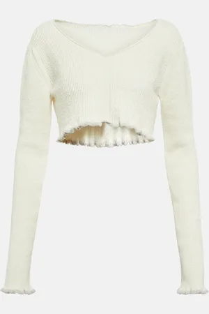 Jacquemus La Maille Santon linen-blend crop top