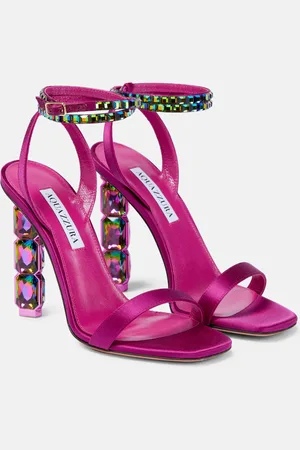 Aquazzura Aura embellished satin sandals