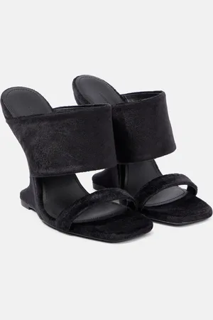 Rick Owens Cantilever suede mules