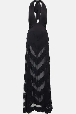 LOVESHACKFANCY Carlotti halter-neck maxi dress
