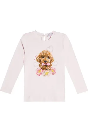 MONNALISA Printed cotton jersey top