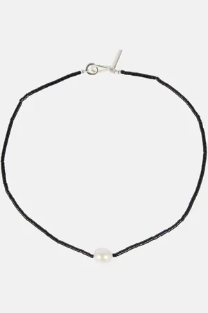Sophie Buhai Mermaid sterling silver choker with agate and freshwater pearls