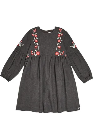 Tartine Et Chocolat Embroidered cotton-blend dress