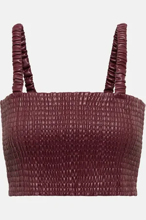 Proenza Schouler White Label faux leather crop top