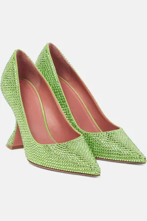 Amina Muaddi Ami embellished leather pumps
