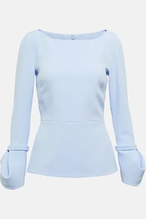 Safiyaa Peplum crÃªpe top