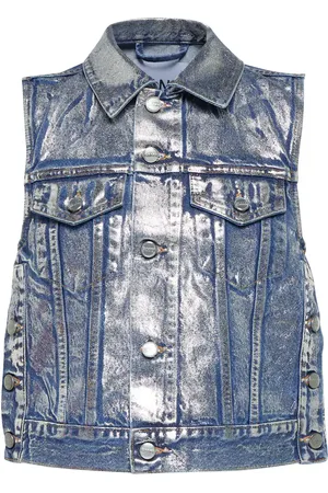 Ganni Metallic denim vest
