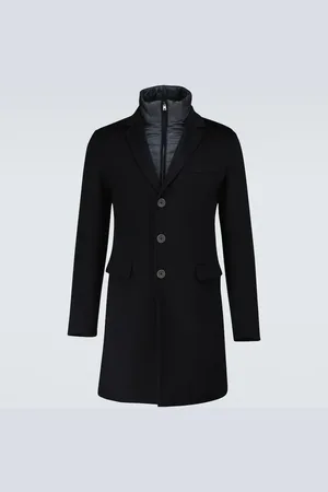 HERNO Layered cashmere overcoat