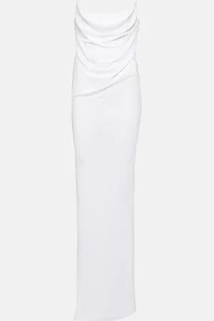 ALEX PERRY Draped corset jersey gown