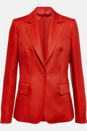 Max Mara Alpaca single-breasted linen blazer