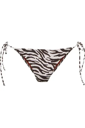 Reina Olga Miami zebra-print bikini bottoms