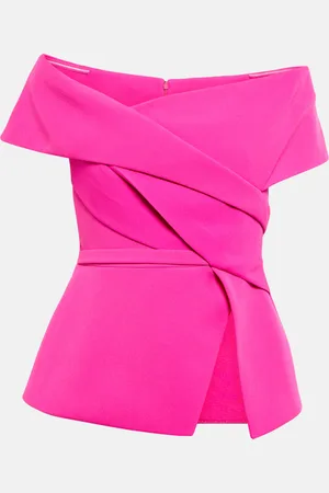 Safiyaa Eimear off-shoulder crÃªpe top