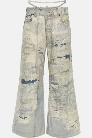Acne Studios Repair mid-rise wide-leg jeans