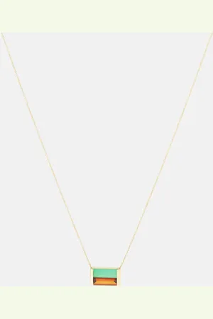 Aliita Bi Maxi 9kt necklace with chrysoprase and citrine