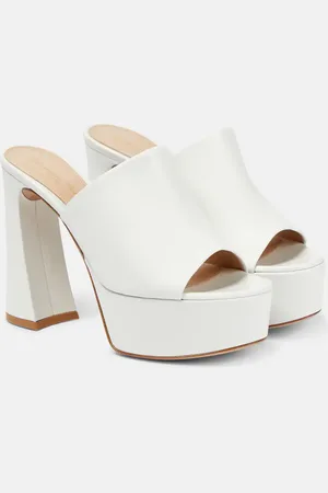 Gianvito Rossi Holly leather platform mules