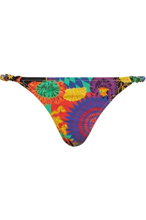 Reina Olga Scrunchie printed bikini bottoms