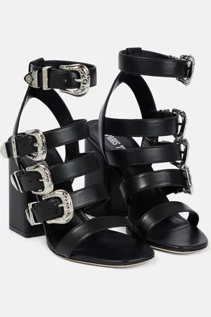 PARIS TEXAS Tessa buckle leather sandals
