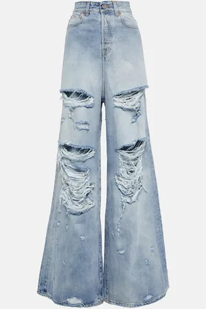 Vetements Distressed high-rise jeans