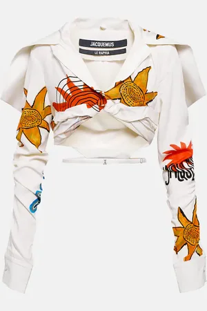 Jacquemus La Chemise Meio printed cropped shirt