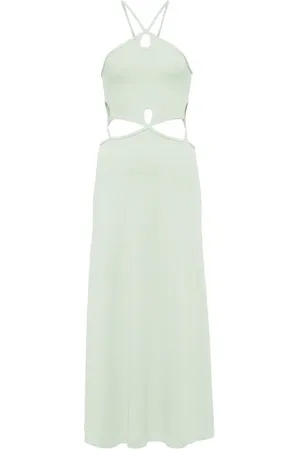 CHRISTOPHER ESBER Cutout ribbed-knit maxi dress
