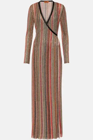 Missoni Metallic striped maxi dress
