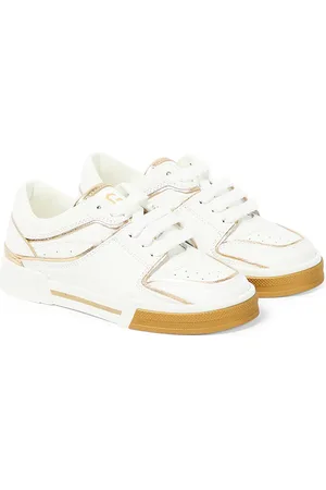 Dolce & Gabbana Golden trim leather sneakers