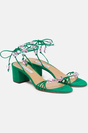 Aquazzura Very Maui 50 embellished suede sandals