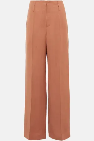 Brunello Cucinelli High-rise pleated wide-leg pants