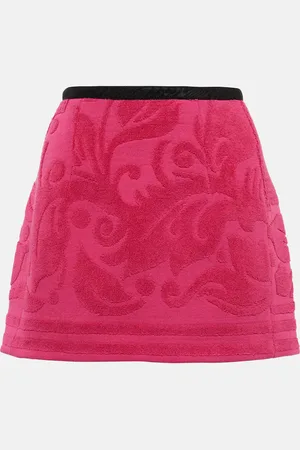 Marine Serre Jacquard cotton miniskirt
