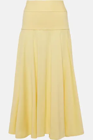 Plan C Pleated knit midi skirt