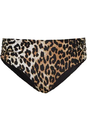 Ganni Leopard-print bikini bottoms