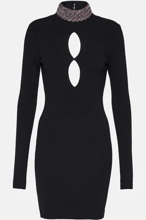 GIUSEPPE DI MORABITO Embellished wool-blend minidress