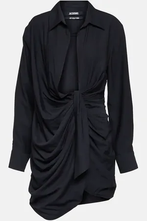 Jacquemus La Robe Bahia plunge-neck minidress