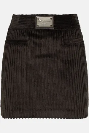 Dolce & Gabbana Logo corduroy miniskirt