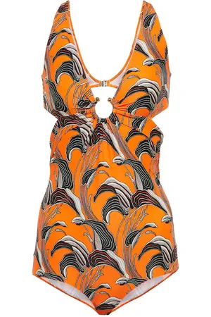 Paco rabanne Floral cutout swimsuit
