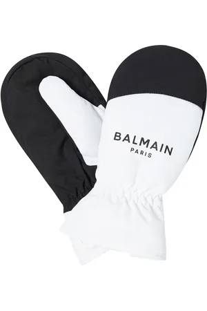 Balmain Logo colorblocked mittens
