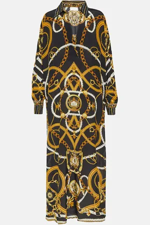 Camilla Printed silk crÃªpe kaftan