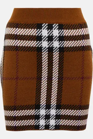 Burberry Checked jacquard wool miniskirt