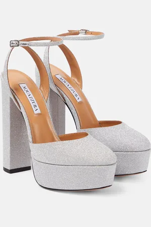 Aquazzura So High glitter platform pumps