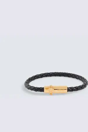 VERSACE Medusa braided leather bracelet