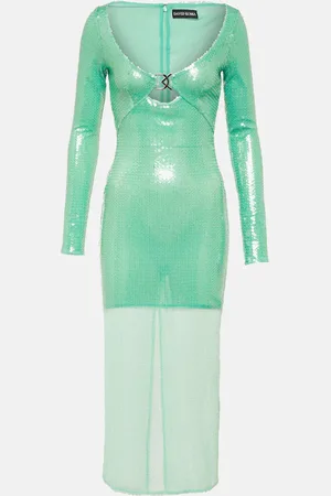 DAVID KOMA Sequined midi dress