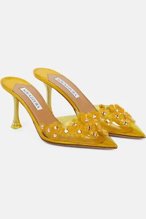Aquazzura Meteorite 75 embellished PVC mules