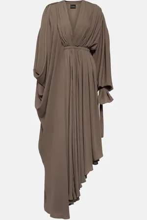 Balenciaga All-In asymmetric crepe maxi dress
