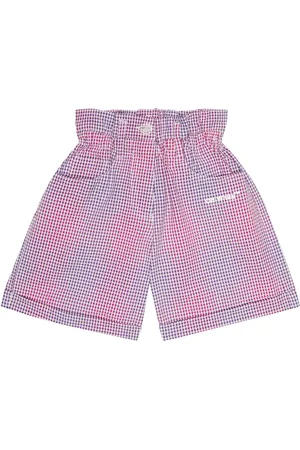 OFF-WHITE Cotton seersucker paperbag shorts