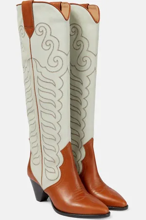 Isabel Marant Liela leather and suede cowboy boots
