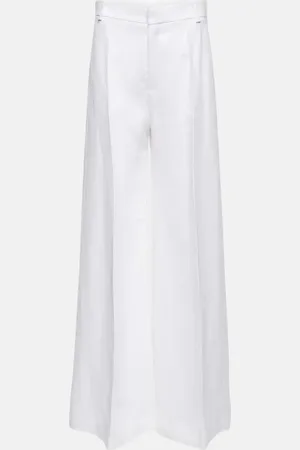 Chloé ChloÃ© High-rise linen and cotton wide pants