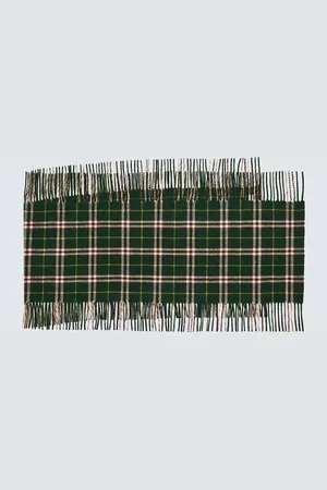 Burberry Check fringed cashmere scarf